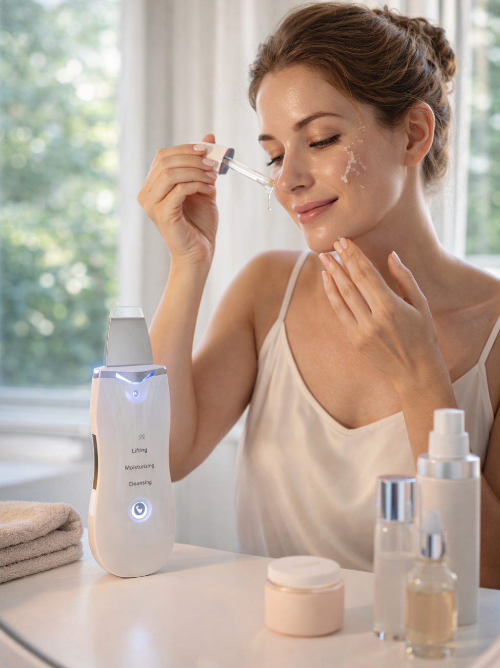 Ultrasonic Skin Scrubber & Pore Cleaner with EMS